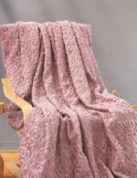 Blanket soft pink embossed