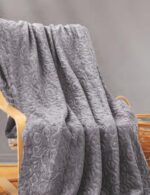 Blanket light grey embossed