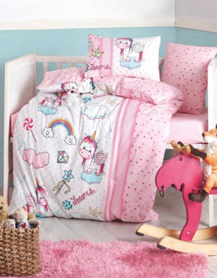 Unicorn kids bed set